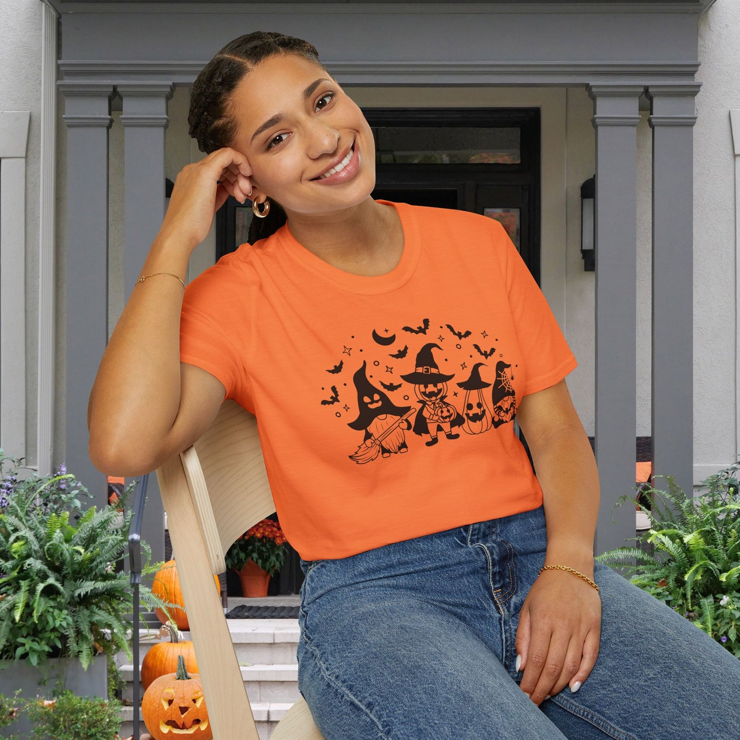 Trick or Treat Gnomies Adult T-shirt