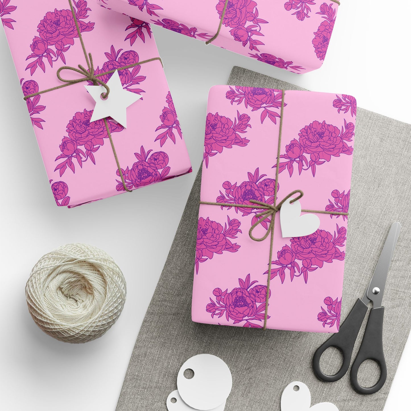 Bubblegum Bloom Peonies Wrapping Paper