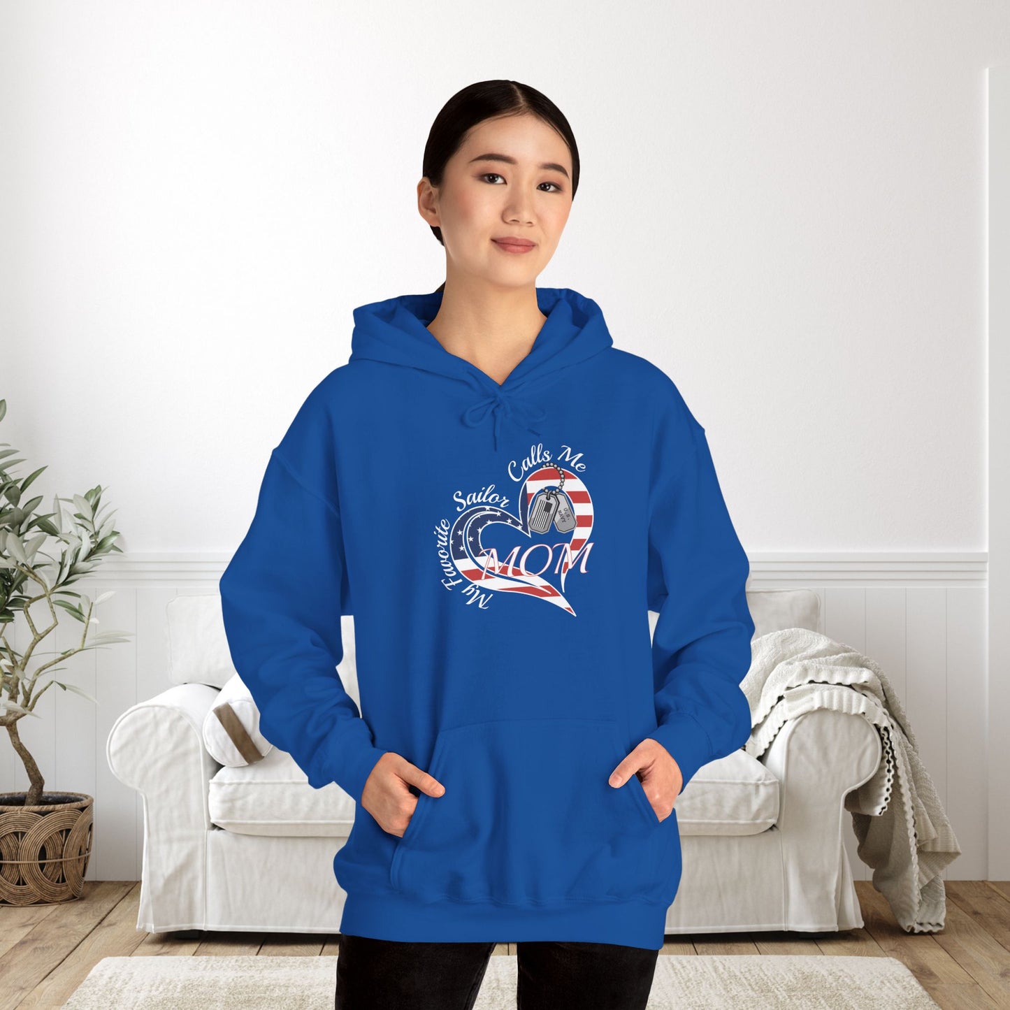 My Favorite Sailor Calls Me Mom Heavy Blend™ Hooded Sweatshirt