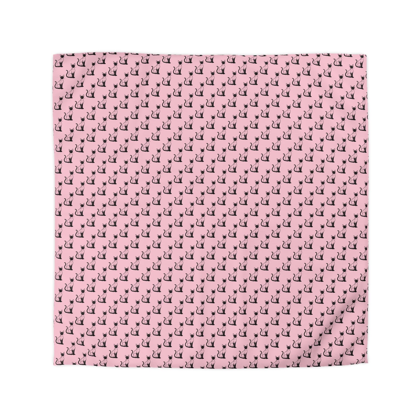 Siamese Charm – Pink Whisper Microfiber Duvet Cover