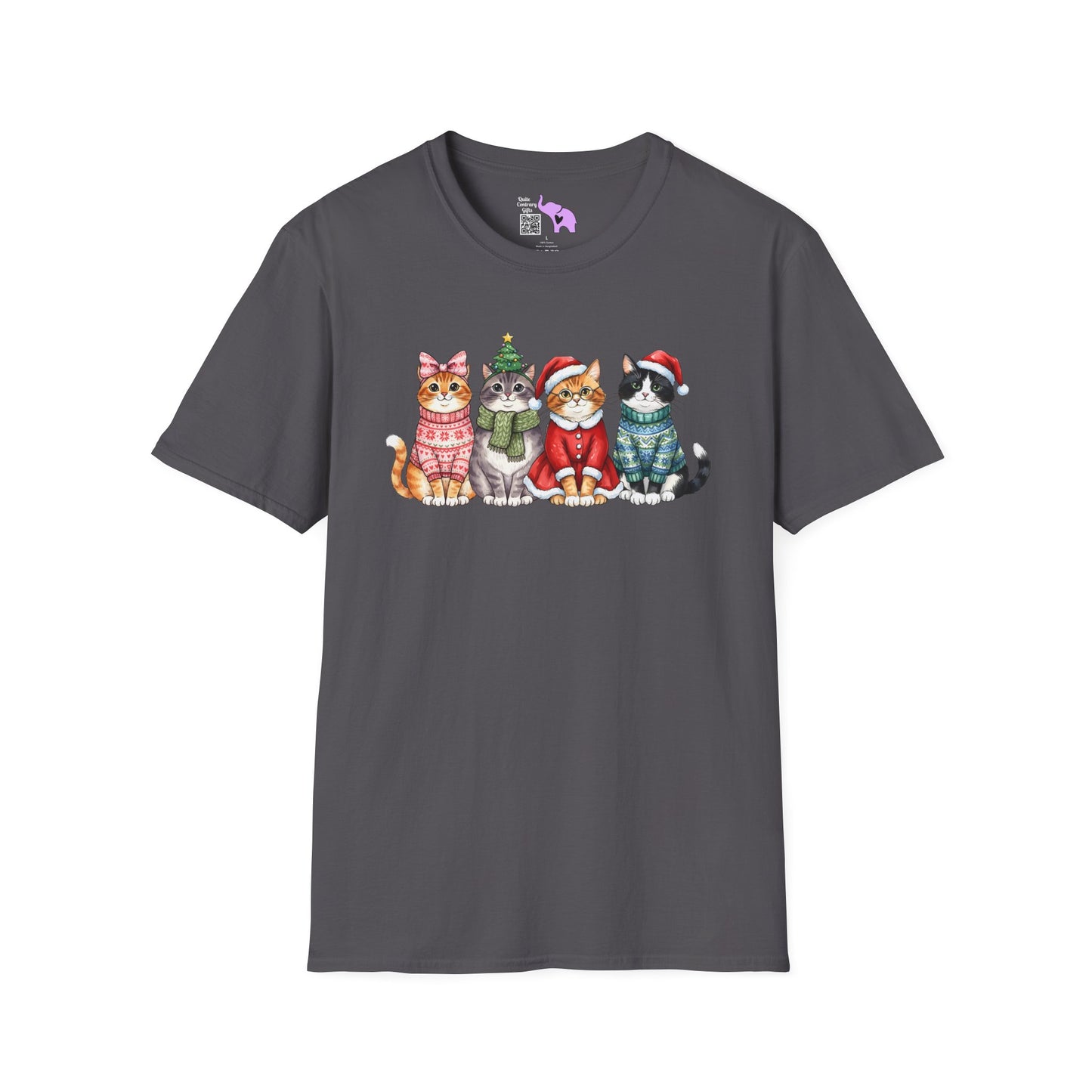Meowy Christmas Crew Adult T-shirt