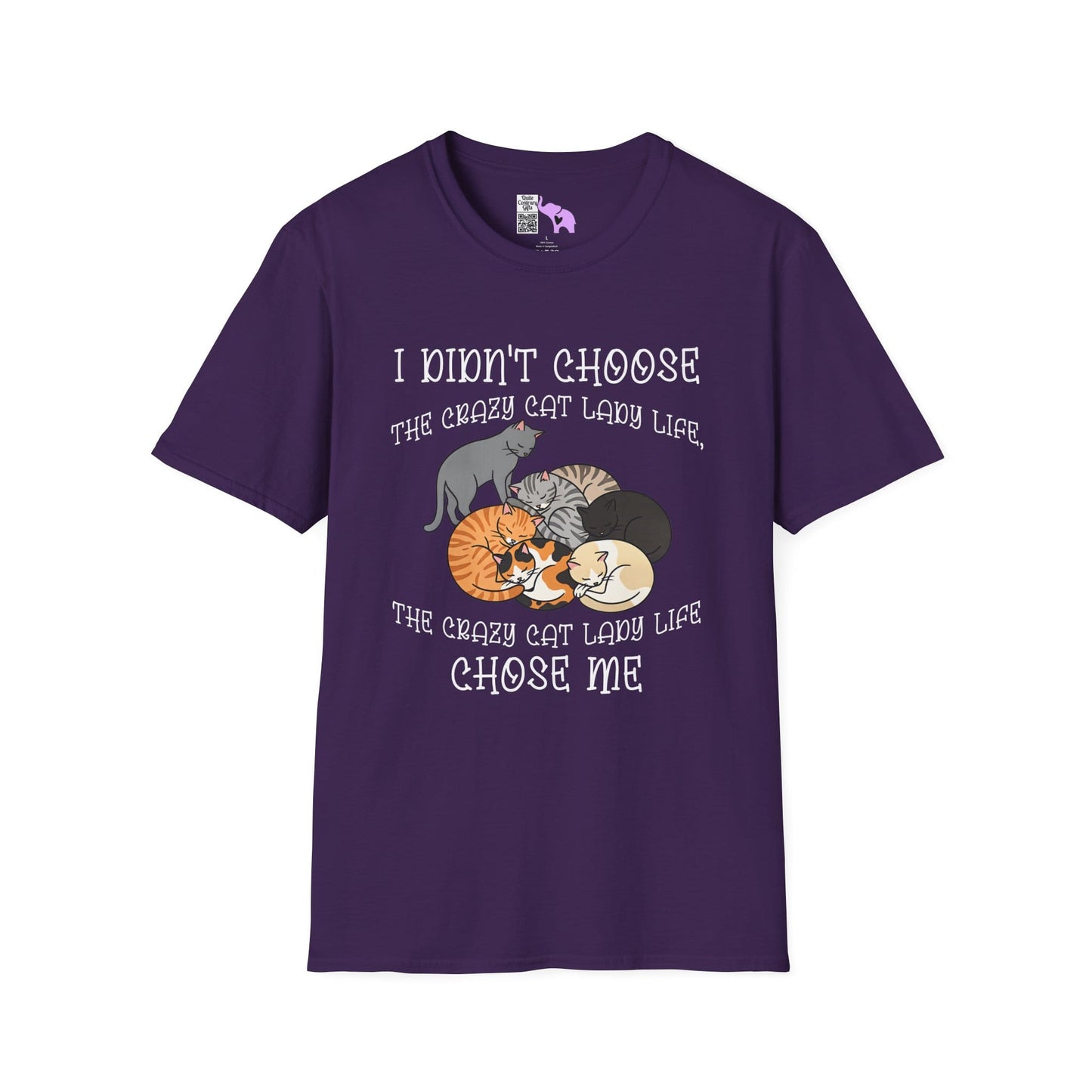 I Didn't Choose The Crazy Cat Lady Life, It Chose Me Adult T-shirt