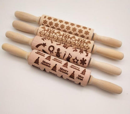 Decorative Embossed Rolling Pins for Baking