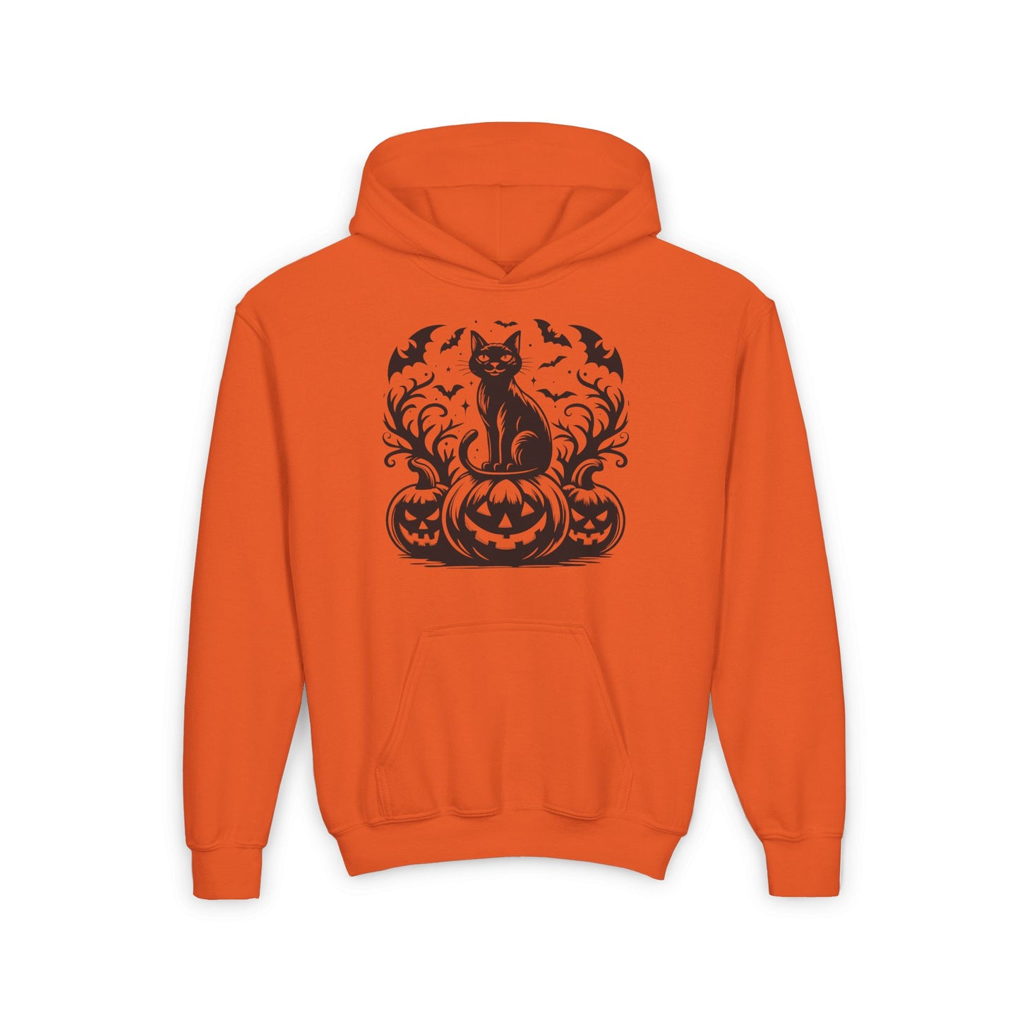 Whiskers at Witching Hour Youth Heavy Blend Hoodie
