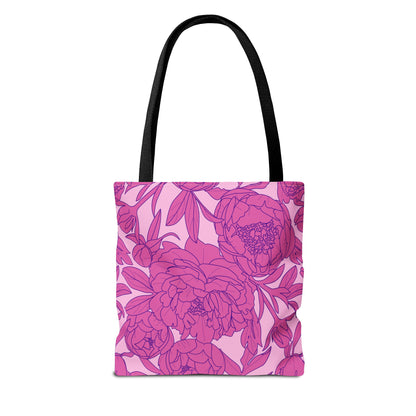 Blush Peony Garden Canvas Tote Bag
