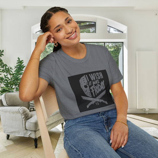 Jason Voorhees I Wish It Was Friday Adult T-shirt