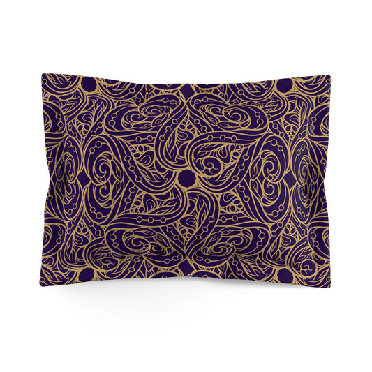 Oriental Purple/Gold Floral Microfiber Pillow Sham