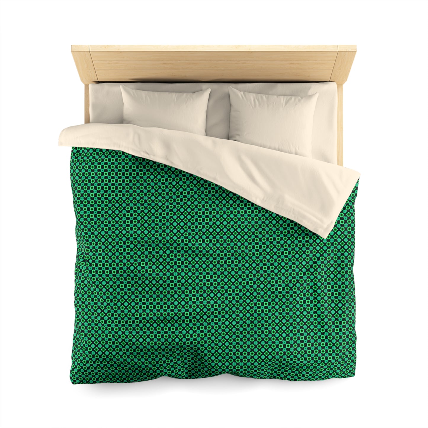 Clover Bloom Burst Microfiber Duvet Cover