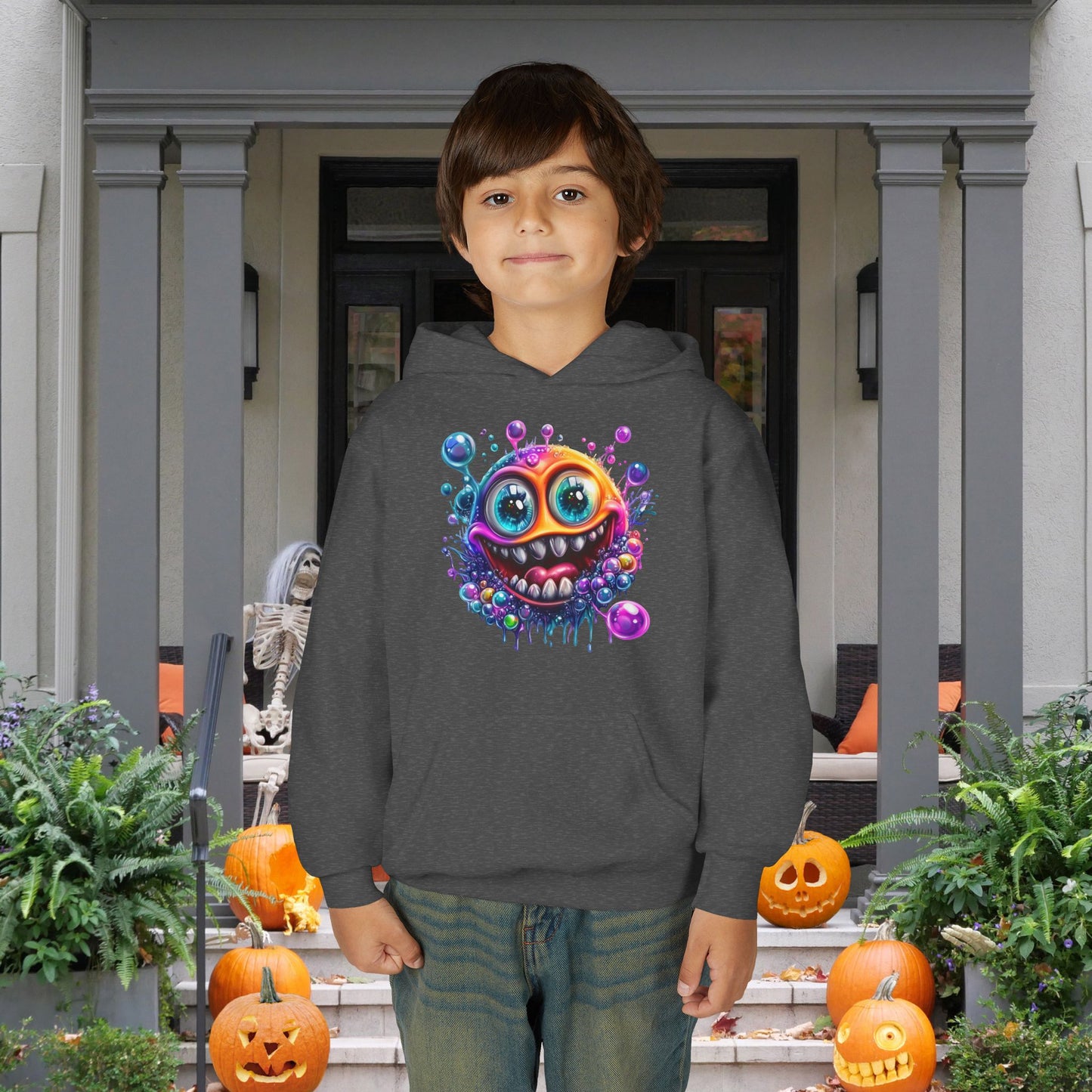 Bubbly Monster Youth Heavy Blend Hoodie