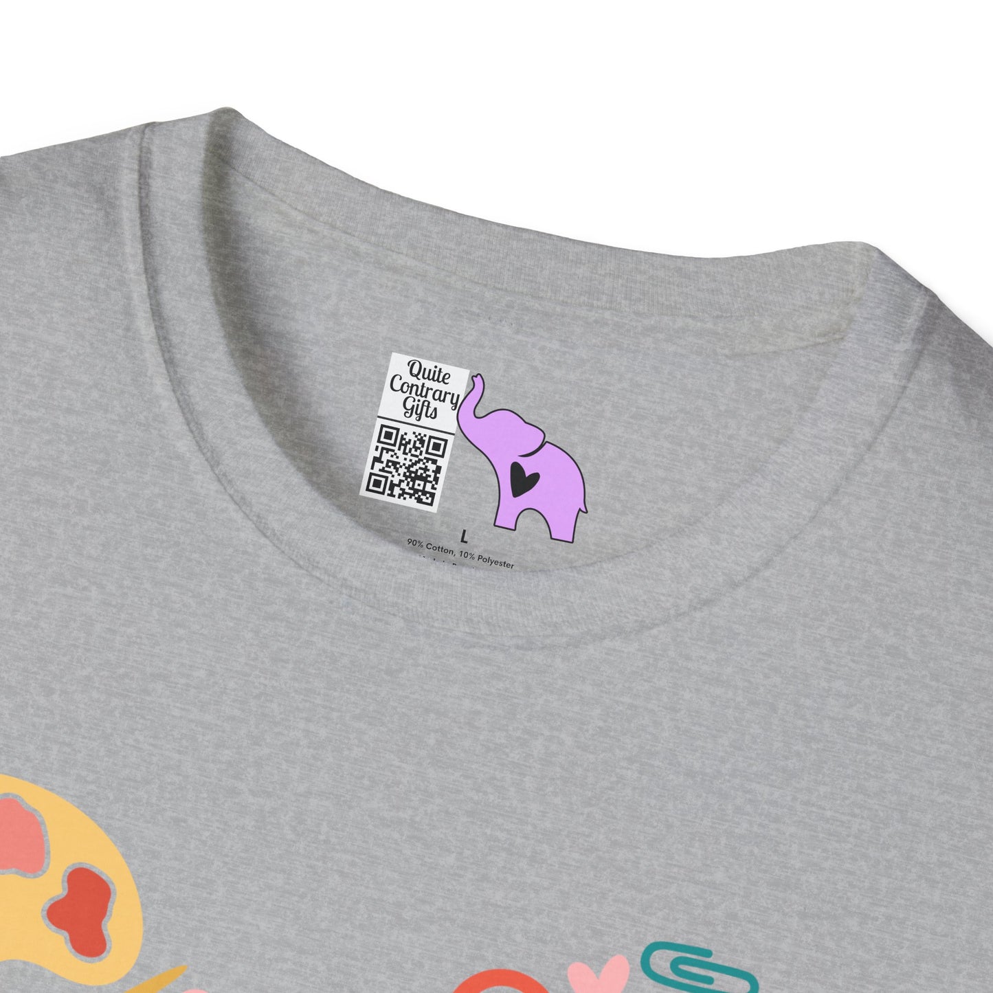 Teacher Supply Heart Adult T-shirt