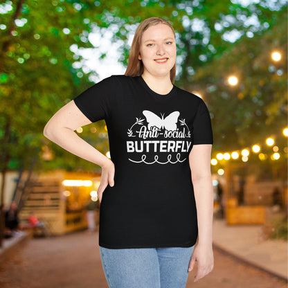 Anti-Social Butterfly Adult T-shirt