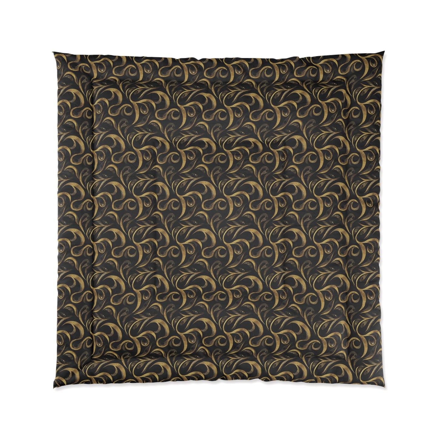 Golden Noir Swirl Basic Bedding Set