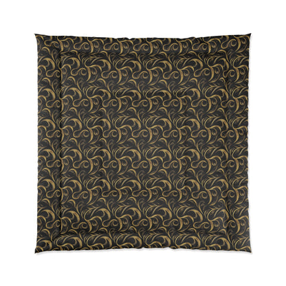 Golden Noir Swirl Basic Bedding Set