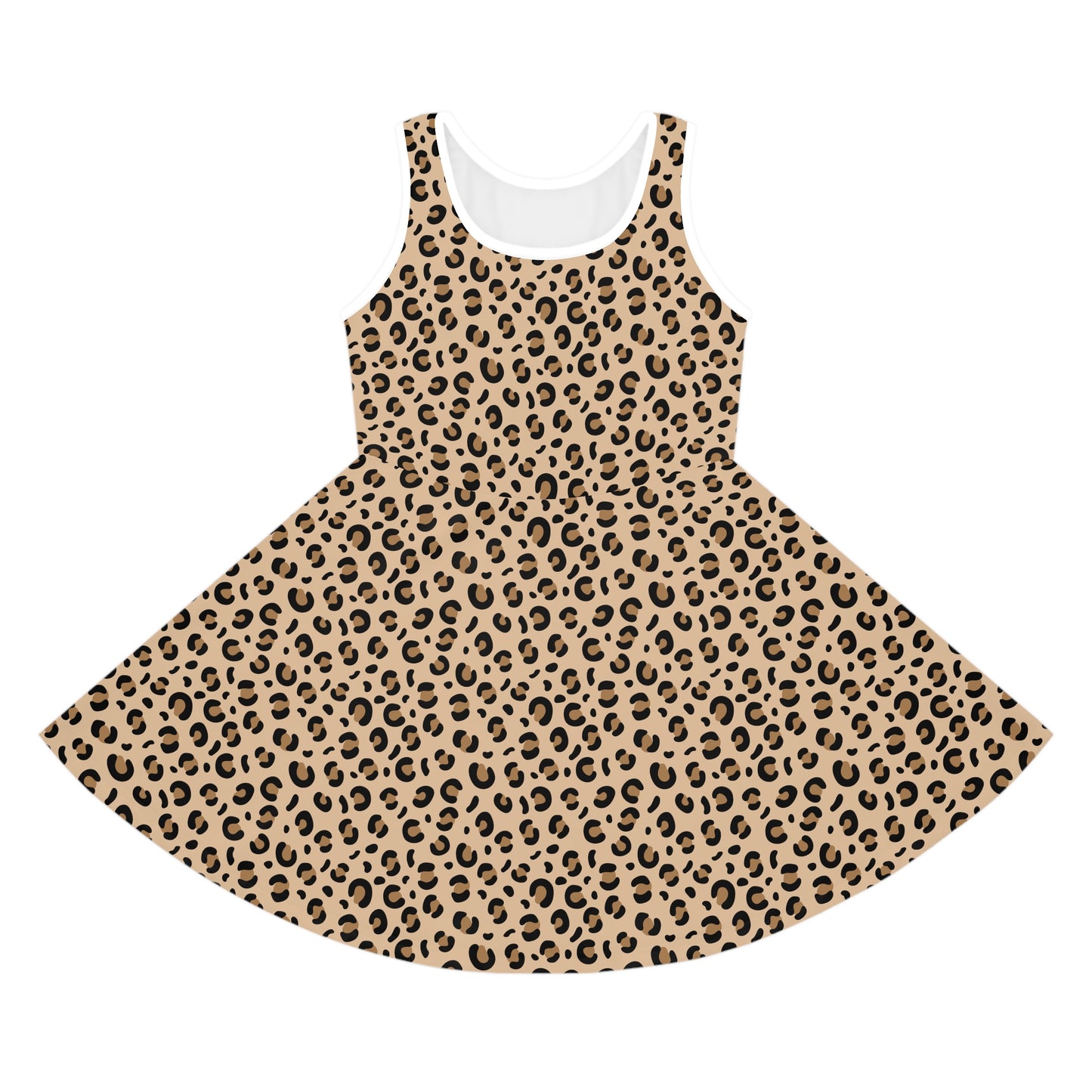Cheetah Print Girls' Sleeveless Sundress
