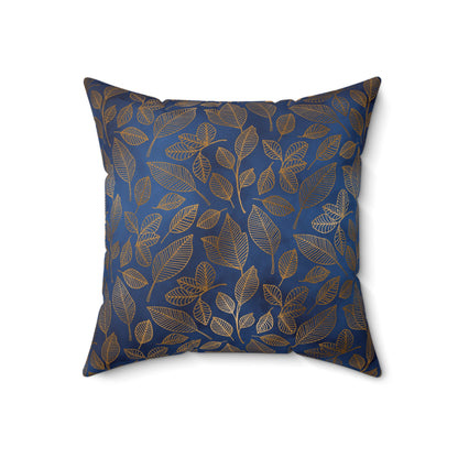 Navy & Gold Botanica Throw Pillow