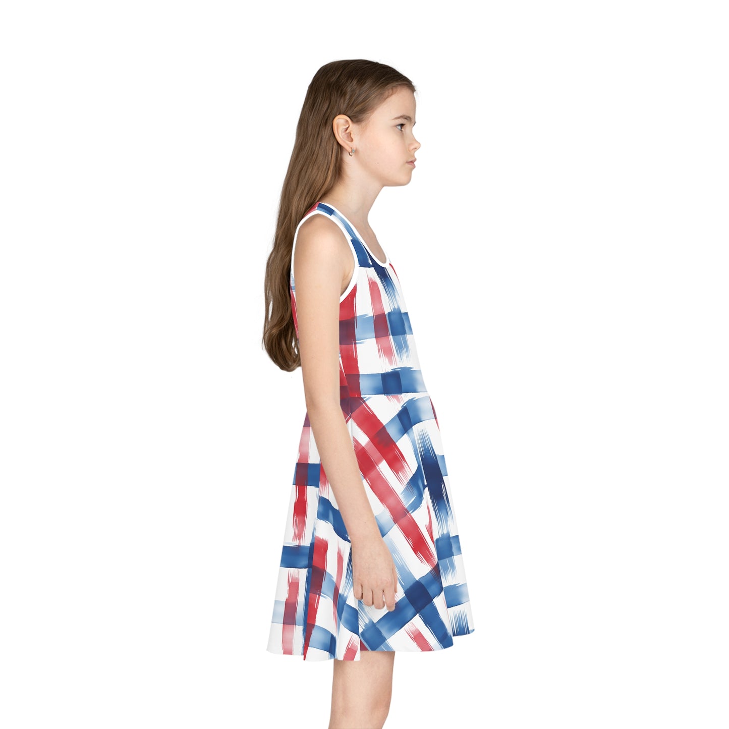 Liberty Strokes Girls' Sleeveless Sundress