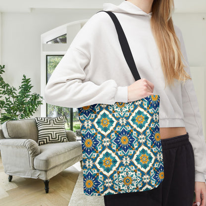 Mediterranean Lace Canvas Tote Bag