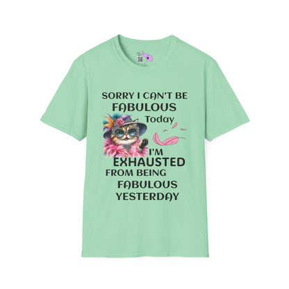 Sorry I Can't Be Fabulous Today... Adult T-shirt
