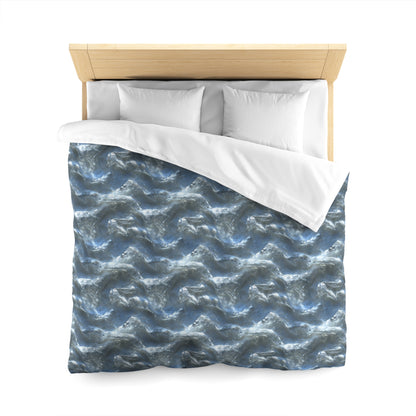 Snowdrift Sheer & Lace Microfiber Duvet Cover