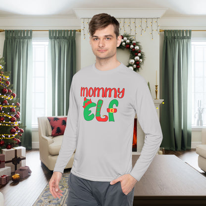 Mommy Elf Adult Long Sleeve Tee