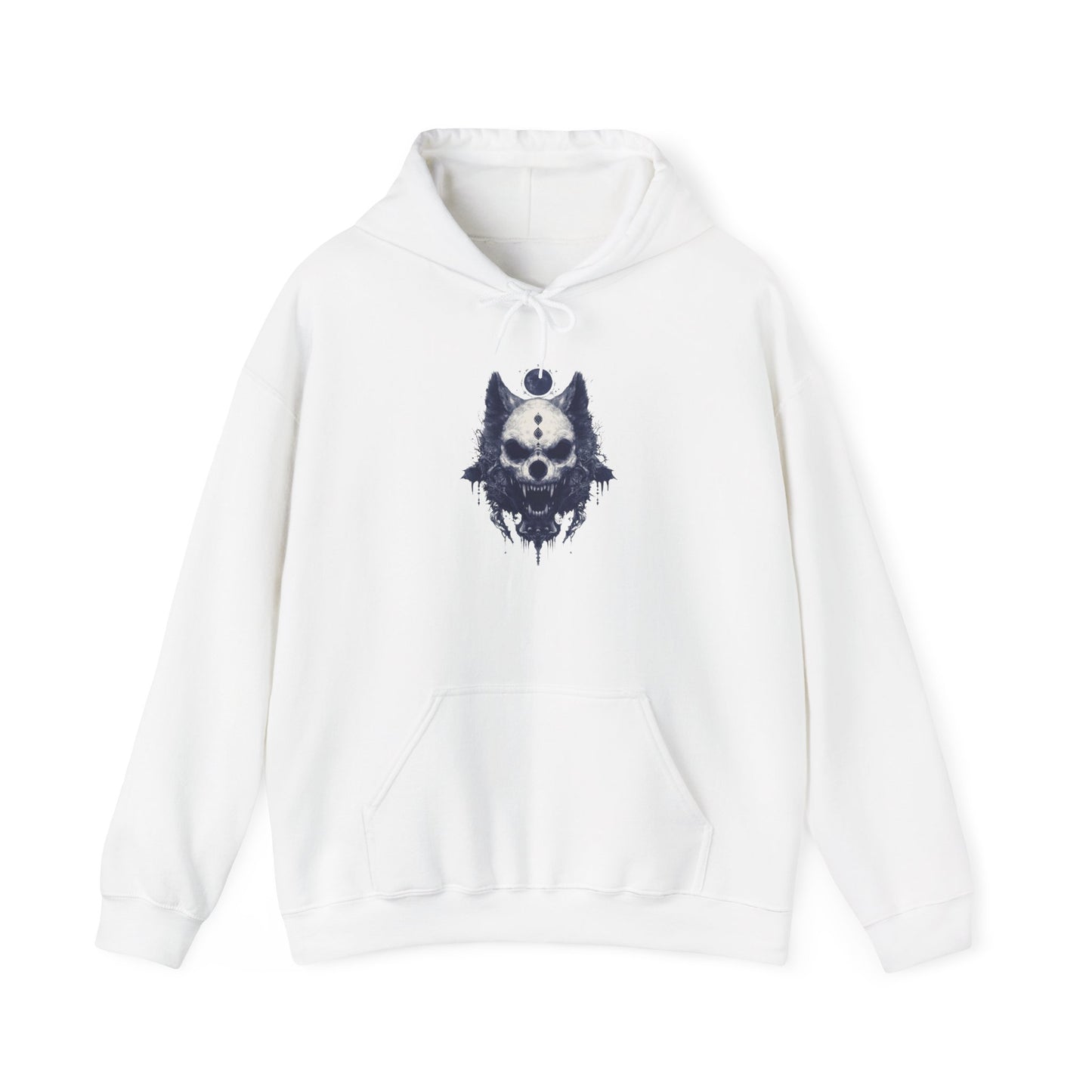 Creepy Skull Wolf Heavy Blend™ Hooded Sweatshirt