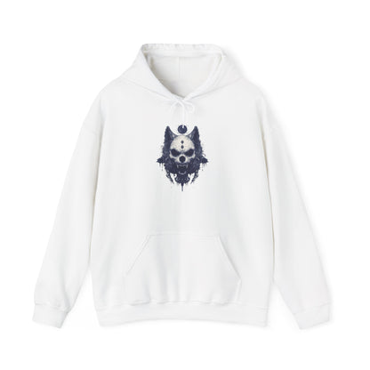 Creepy Skull Wolf Heavy Blend™ Hooded Sweatshirt