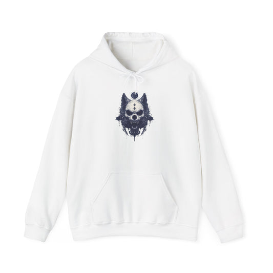 Creepy Skull Wolf Heavy Blend™ Hooded Sweatshirt