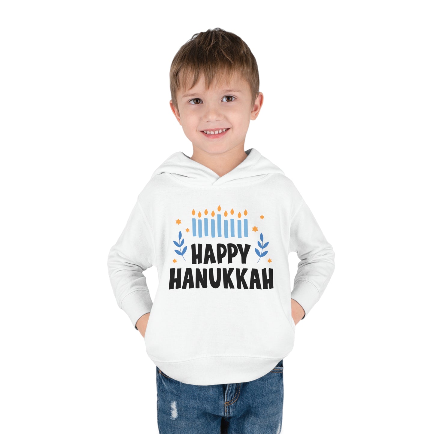 Happy Hanukkah 5 Toddler Pullover Fleece Hoodie