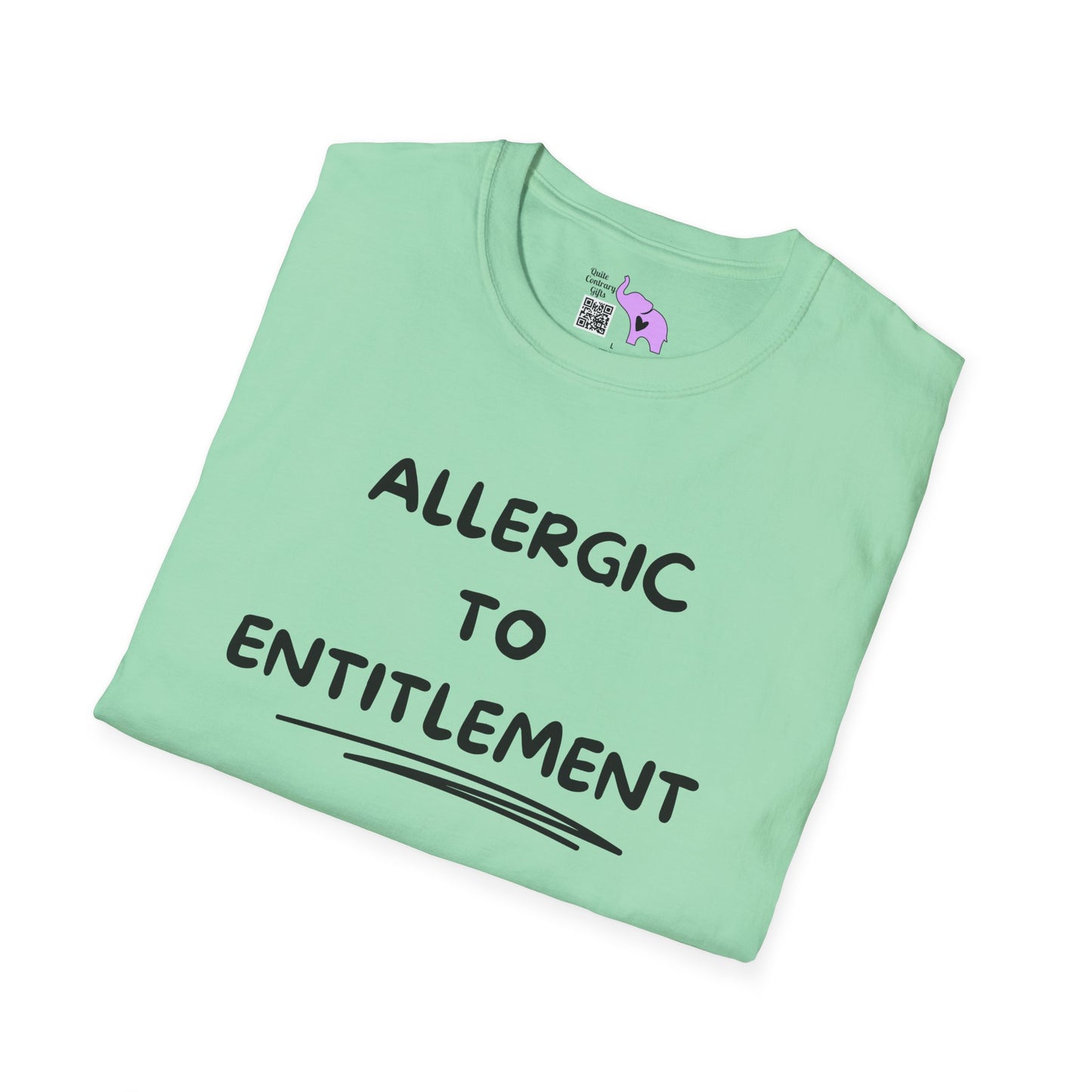 Allergic To Entitlement Adult T-shirt