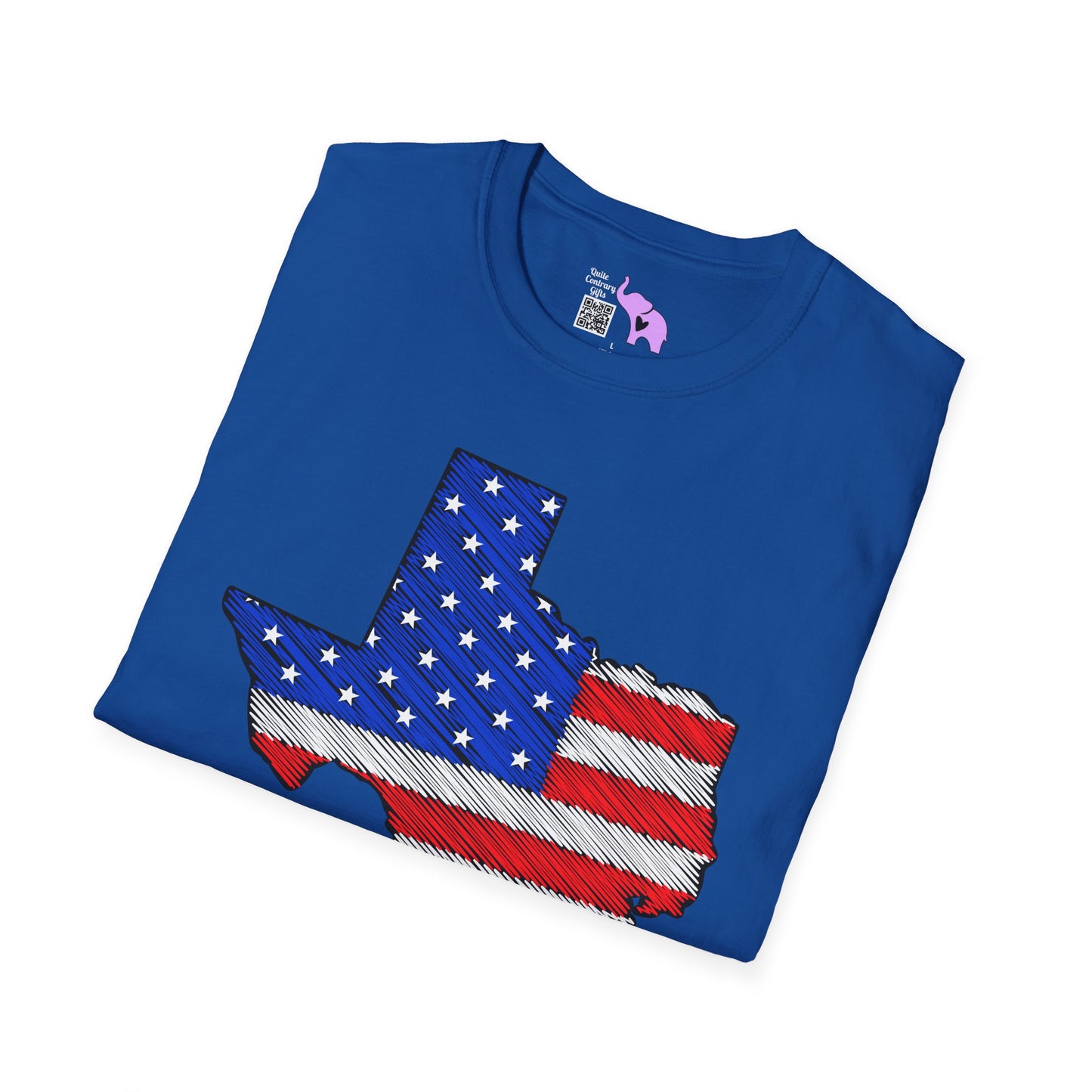 Texas American Flag 2 Adult T-shirt