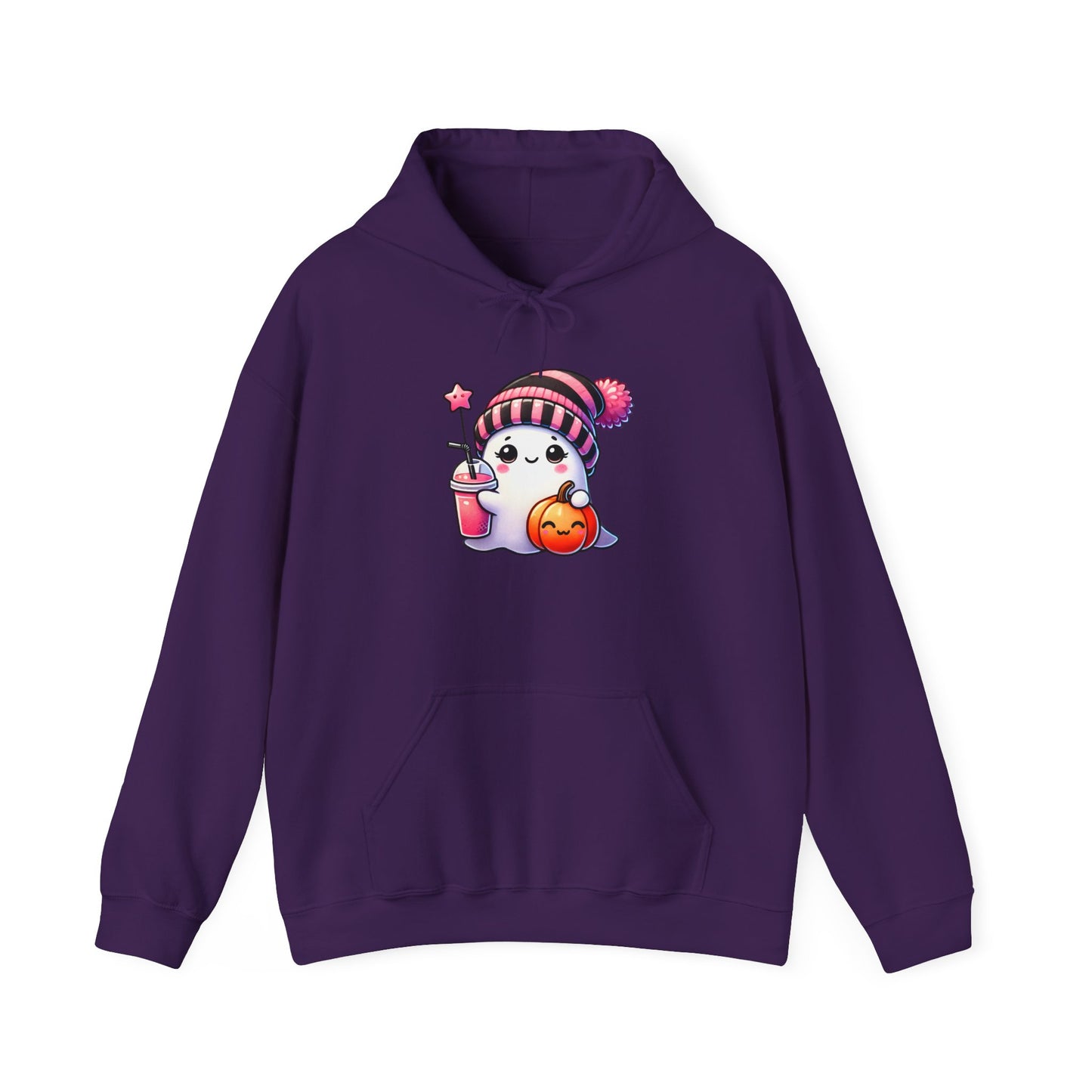 Cute Ghost w/Pumpkins Heavy Blend™ Hooded Sweatshirt