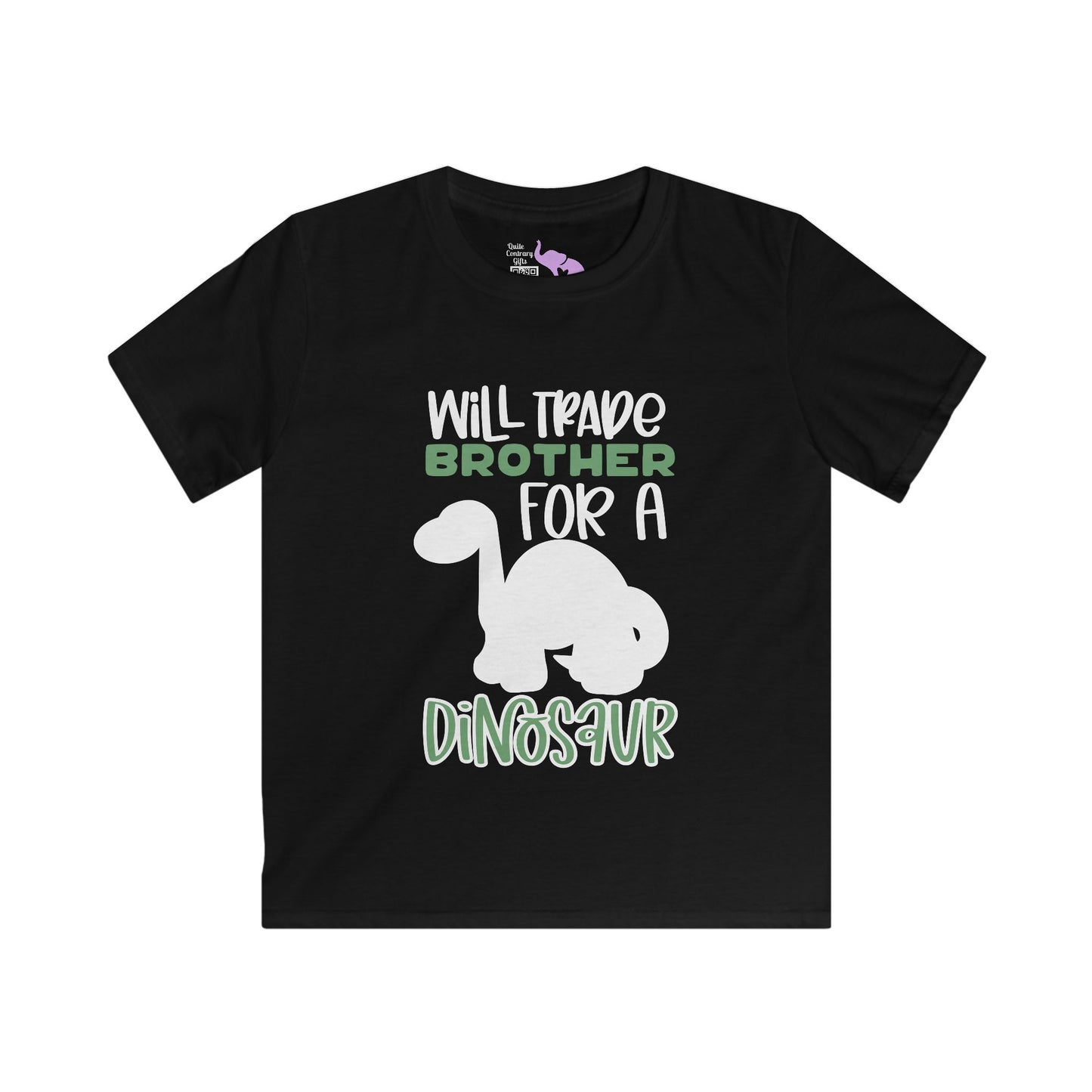 Will Trade Brother For A Dinosaur Kids Softstyle Tee