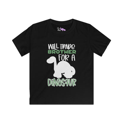 Will Trade Brother For A Dinosaur Kids Softstyle Tee