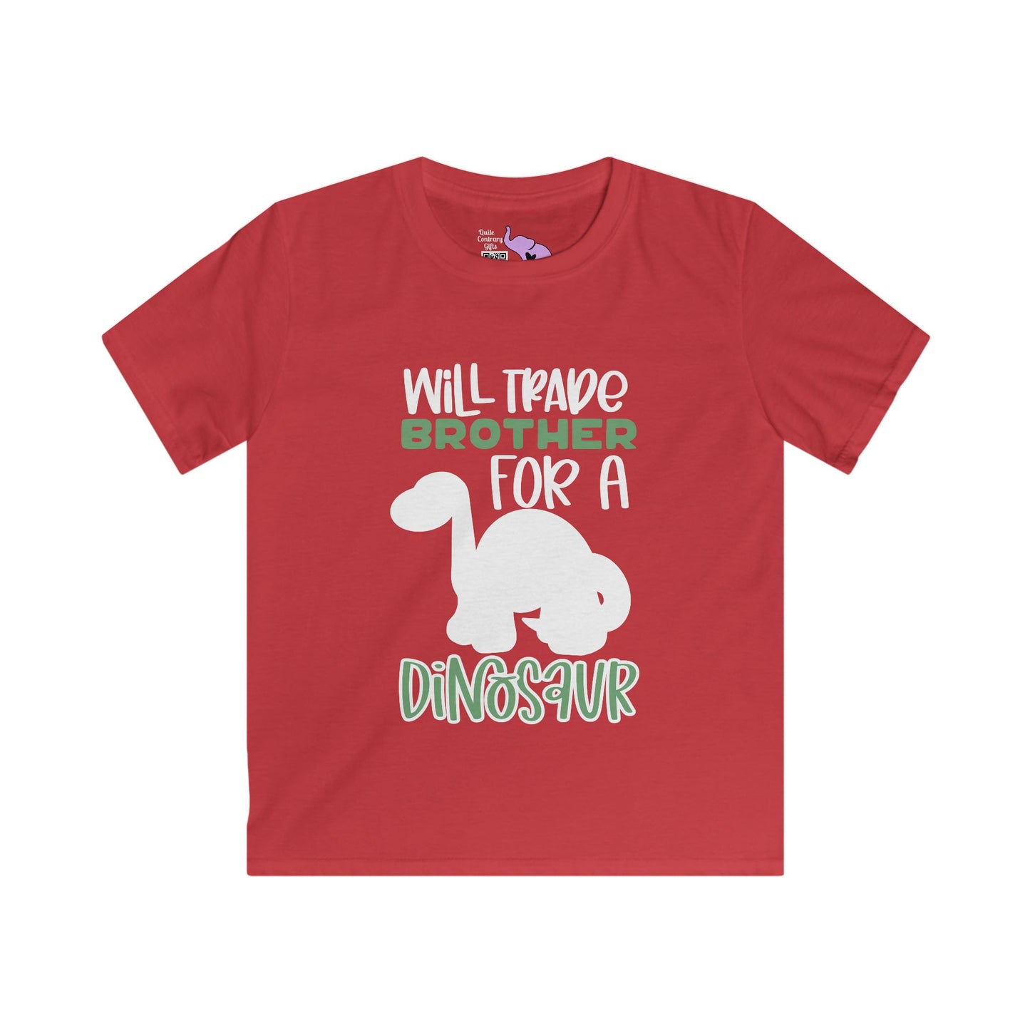 Will Trade Brother For A Dinosaur Kids Softstyle Tee
