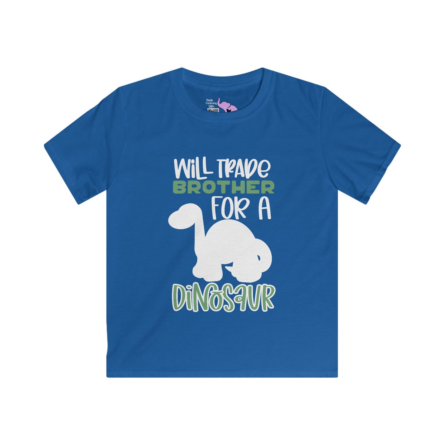 Will Trade Brother For A Dinosaur Kids Softstyle Tee
