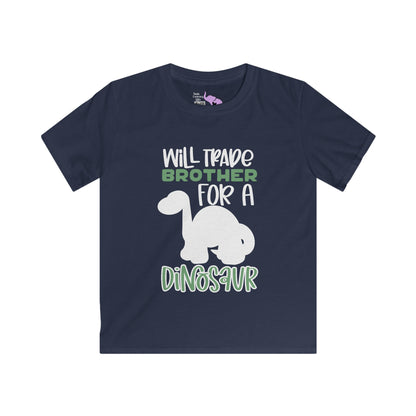 Will Trade Brother For A Dinosaur Kids Softstyle Tee