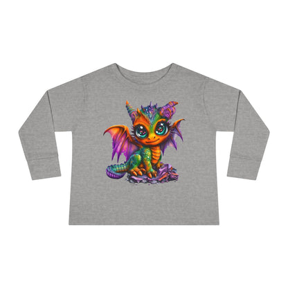 Colorful Baby Dragon Toddler Long Sleeve Tee