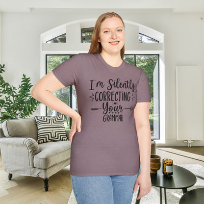 I'm Silently Correcting Your Grammar Adult T-shirt