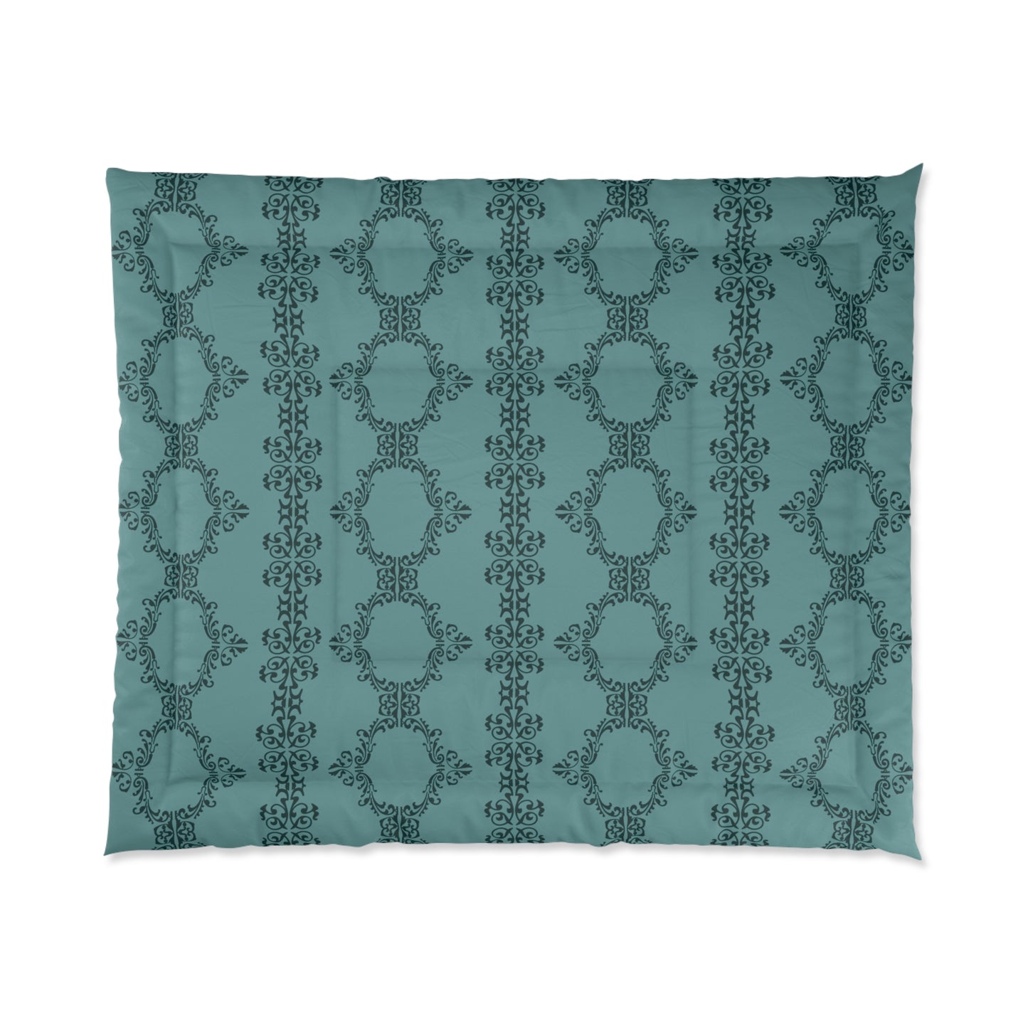 Teal Lace Pattern Comforter