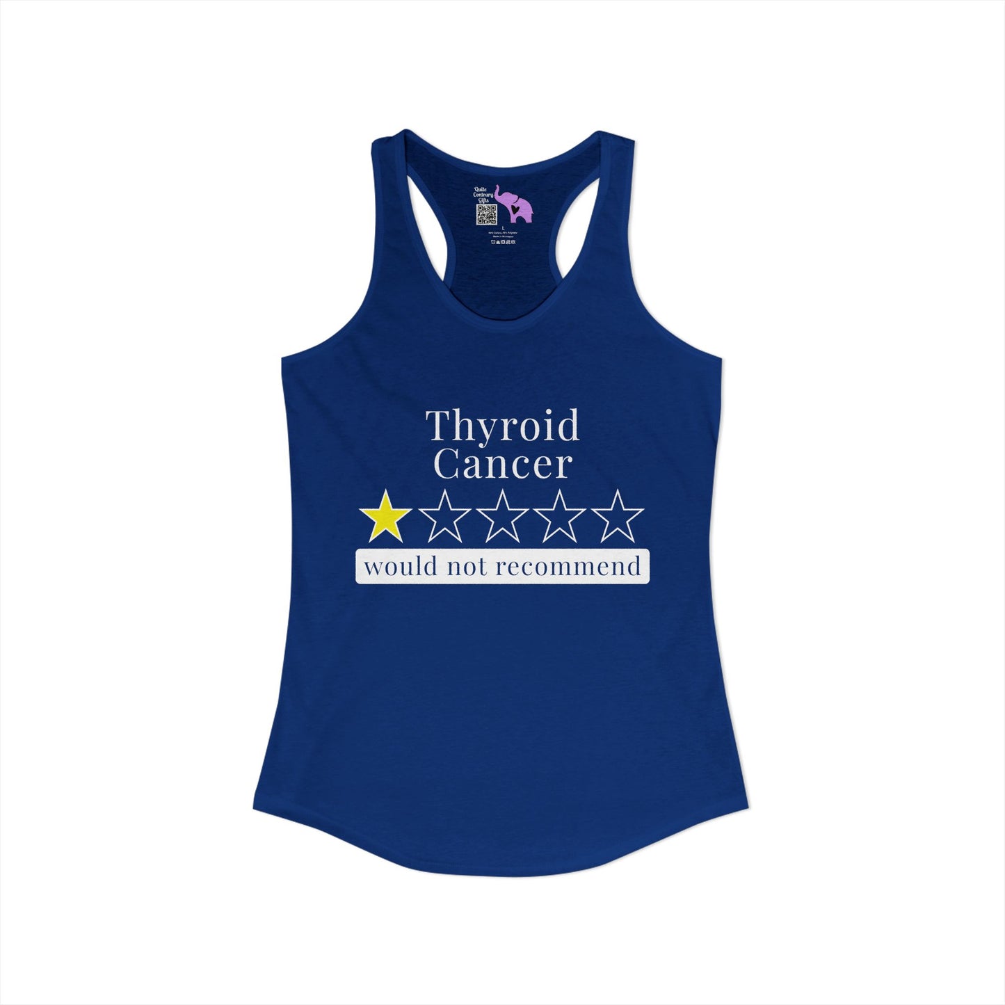 Thyroid Cancer 1 Star Would Not Recommend Women's Ideal Racerback Tank