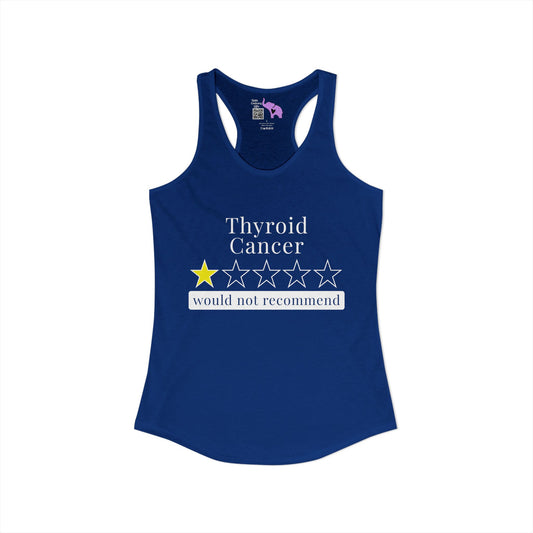 Thyroid Cancer 1 Star Would Not Recommend Women's Ideal Racerback Tank
