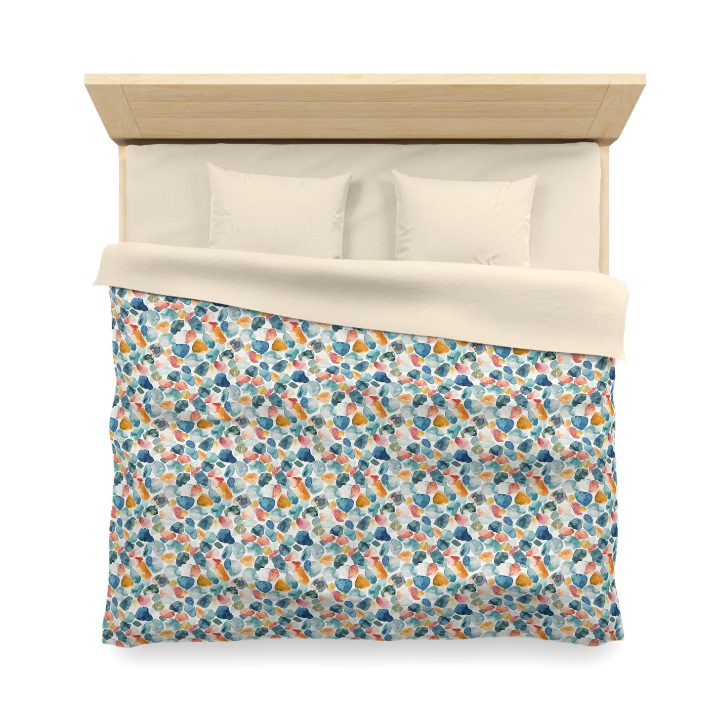 Watercolor Pebble Terrazzo Duvet Bedding Set
