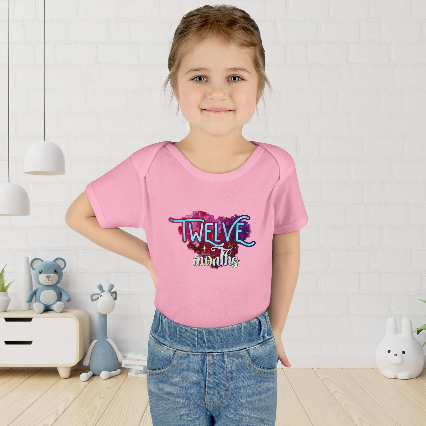 Stardust Baby Milestone Bodysuit-Twelve Months