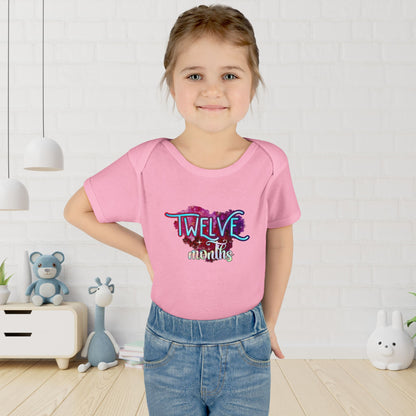 Stardust Baby Milestone Bodysuit-Twelve Months