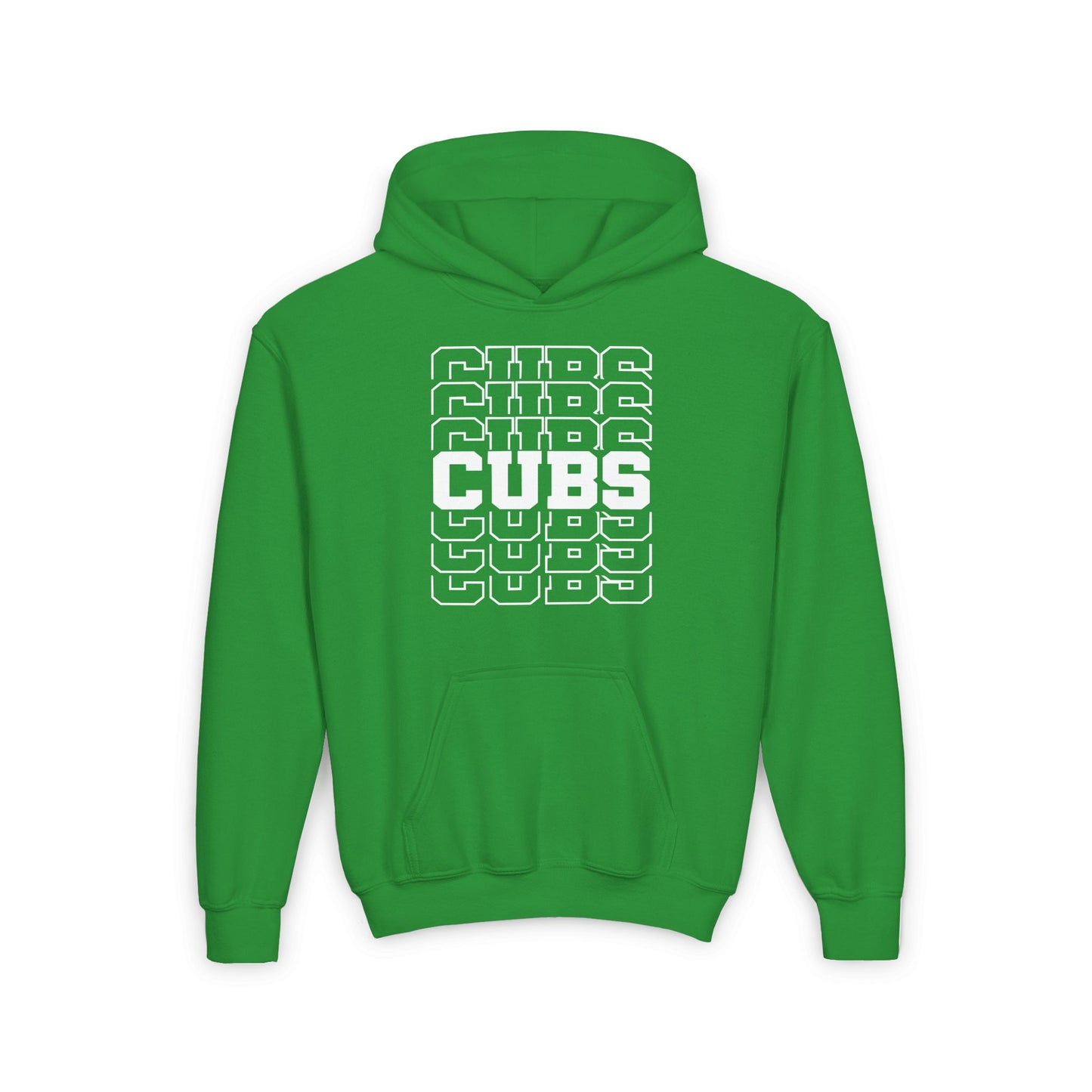 Cubs (Stacked) Mascot Youth Heavy Blend Hoodie