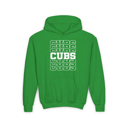 Cubs (Stacked) Mascot Youth Heavy Blend Hoodie