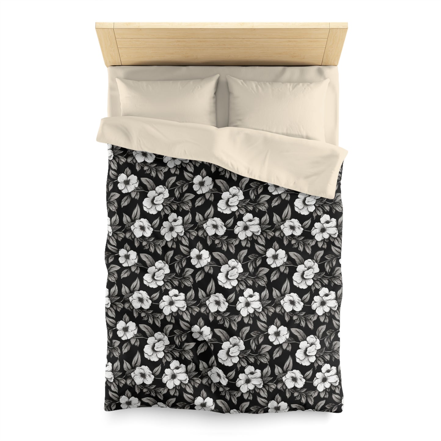 Black & White Daisies Duvet Bedding Set