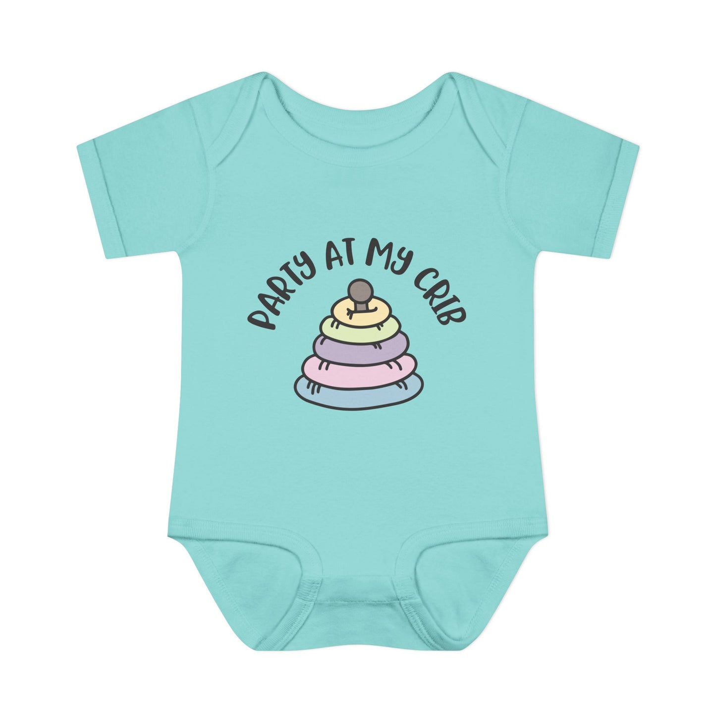 Party At My Crib Infant Baby Rib Bodysuit