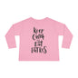 Keep Calm & Eat Latkes Toddler Long Sleeve Tee