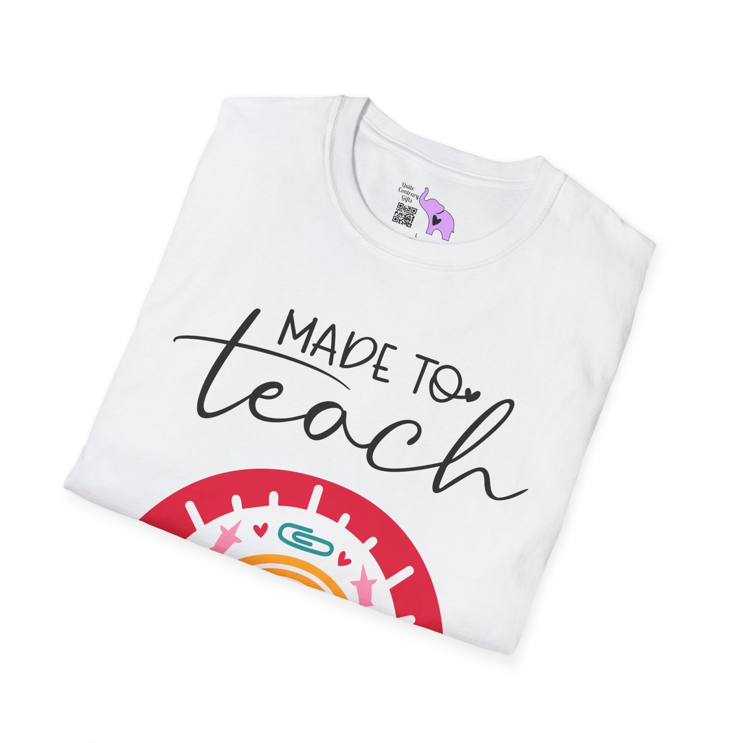Made to Teach Rainbow Adult T-shirt